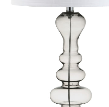 Madeline 35" Curved Glass LED Table Lamp - JONATHAN Y